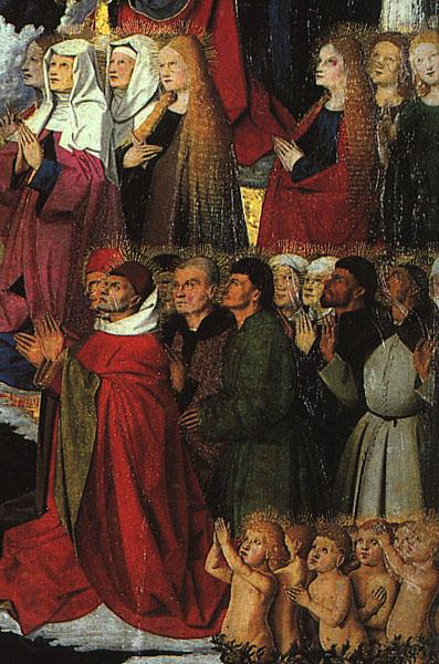 CHARONTON, Enguerrand The Coronation of the Virgin, detail: the crowd iyu Spain oil painting art